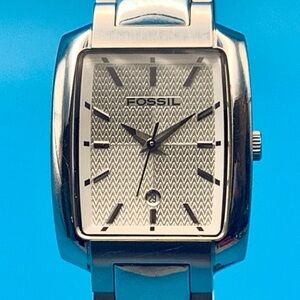 FOSSIL F2 ES-1234 Women’s Quartz Bracelet Wristwatch All St Steel Works New Batt